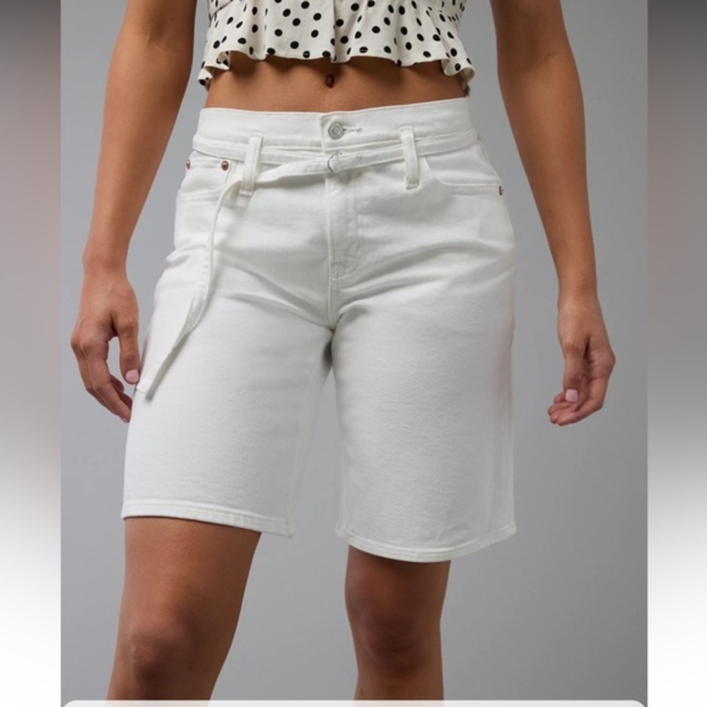 NWT AE 11" Stretch Denim High-Waisted Jort